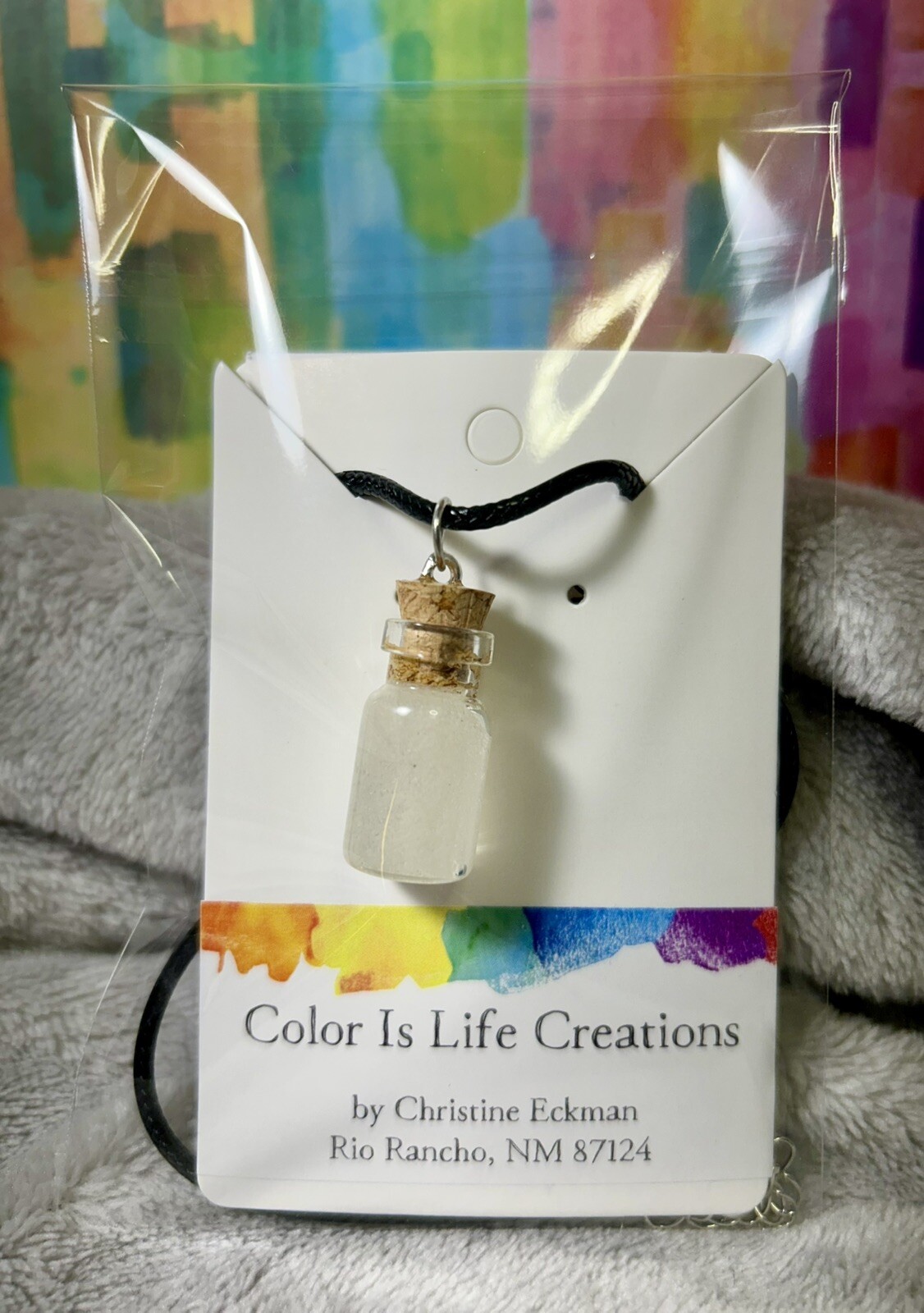 Carry Or Wear A Tiny Bottle Of Gypsum Sand From The White Sands In New Mexico!