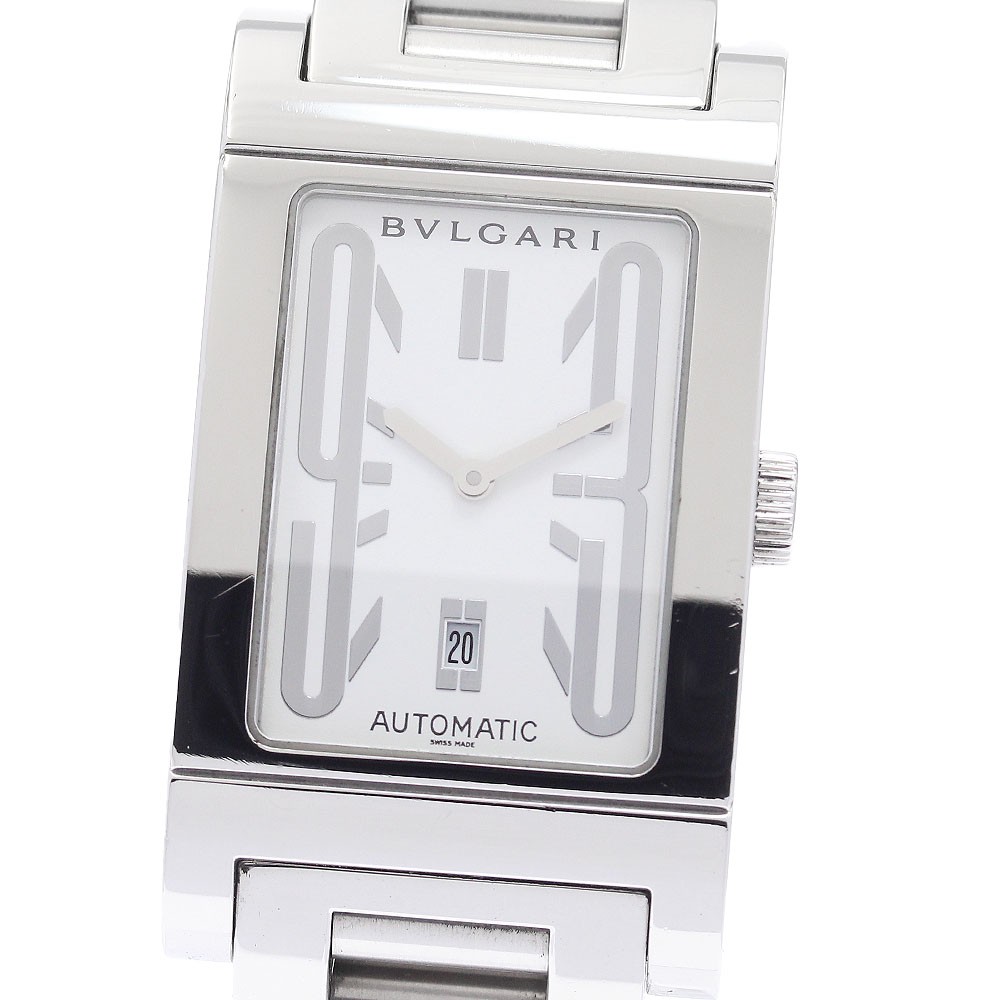 BVLGARI Rettangolo RT45S Date white Dial Automatic Men’s Watch_934502
