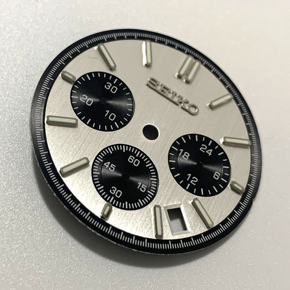 31.8mm Multi-Functional Watch Dial Green Lume for VK63 Movement Watch Parts