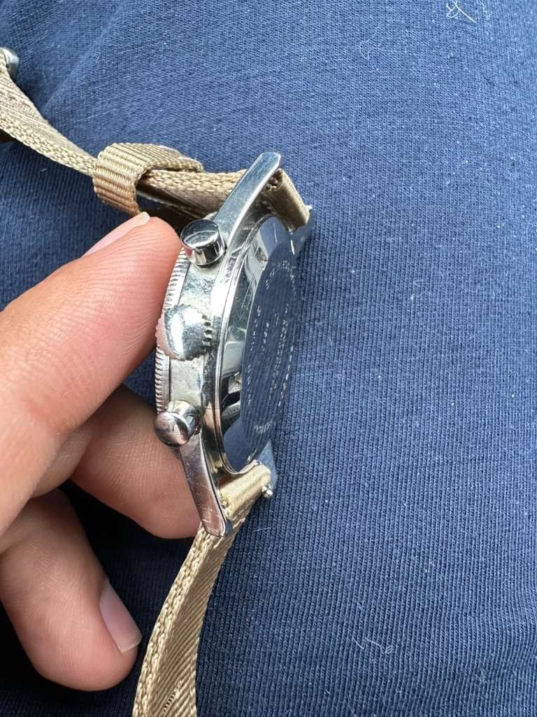 Jungfrau Skin Diver Chronograph 1960s Valjoux 92 Manual Wind 36mm