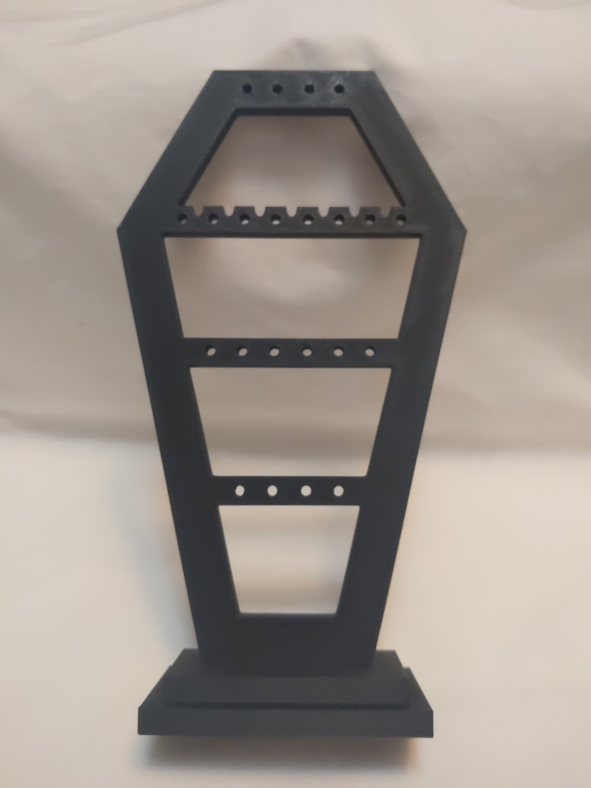 Coffin Casket Black Earring Holder Halloween Gothic Bathroom Bedroom New Unboxed