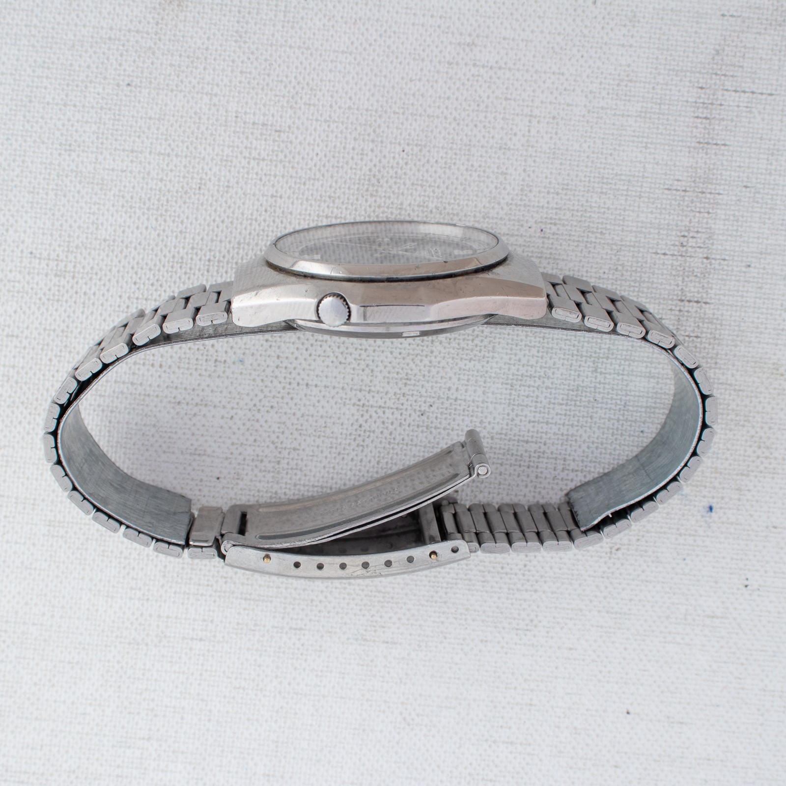 Seiko 5 Auto 7009-8830 Watch Black Dial Silver Accents Arabic/English Days