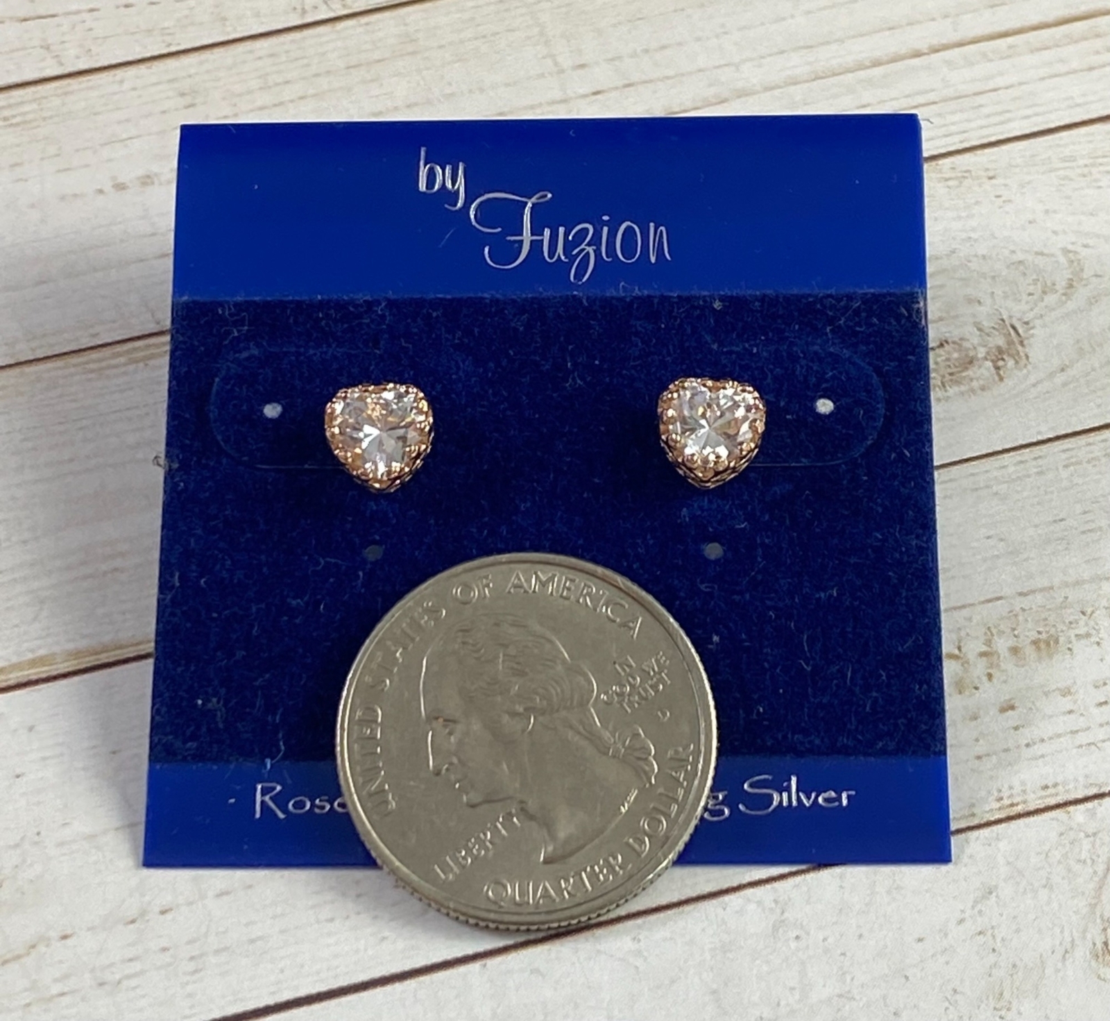 Fuzion Creations Rose Gold Over Sterling Silver Earrings NWT