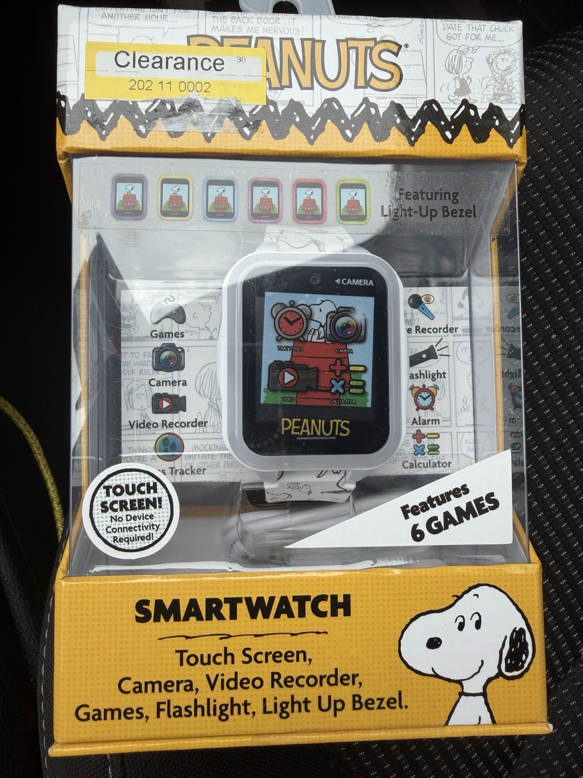 Peanuts Snoopy Smart Touch Screen Watch w/Camera/Video Recorder/Flashlight/Games