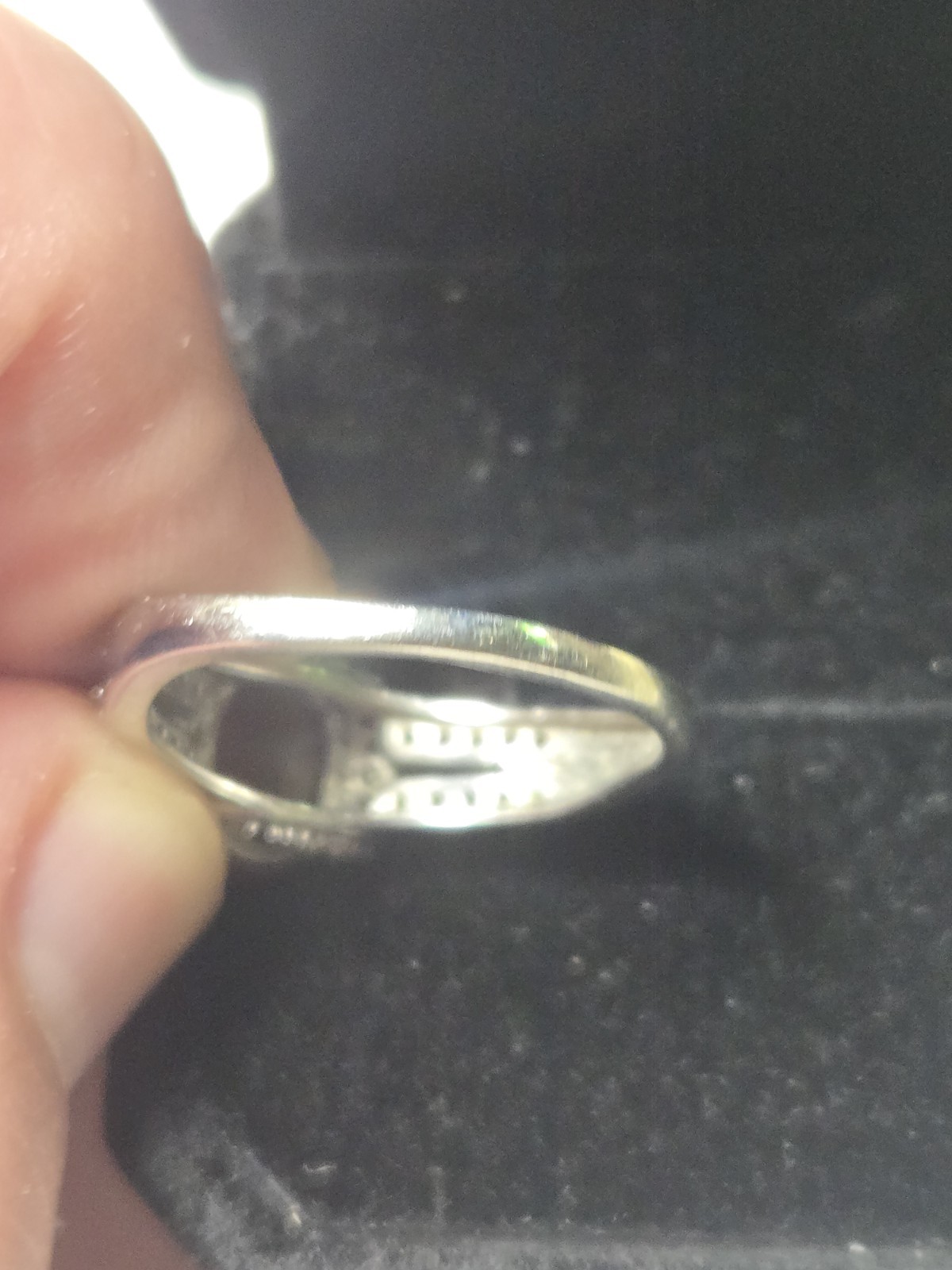 14k White Gold Fire Opal Ring Diamonds Sz. 8