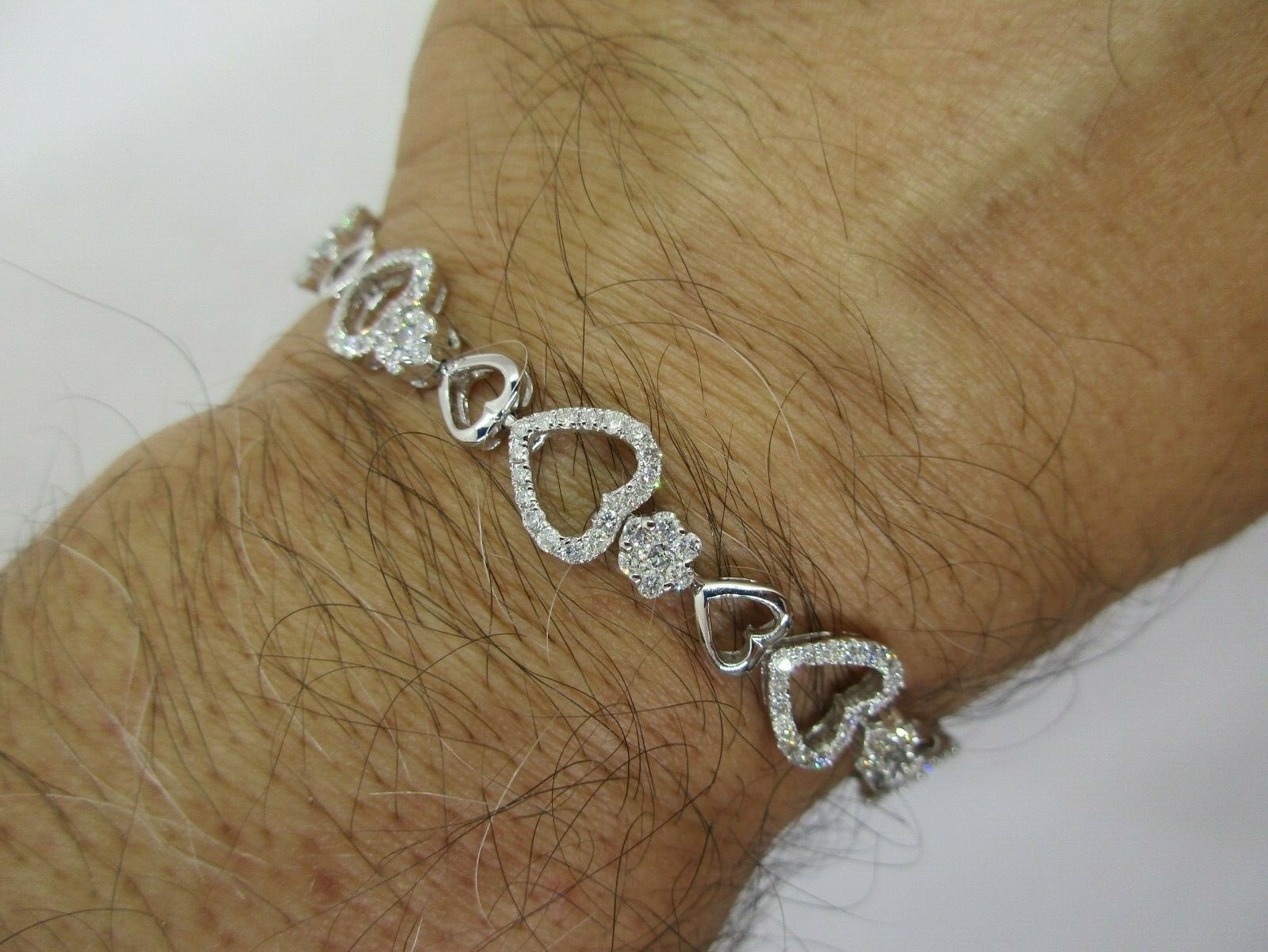 14K Gold Diamond Bracelet Diamond=3.25 Carats F-SI1/VS2 7.25″ Value=$12,750