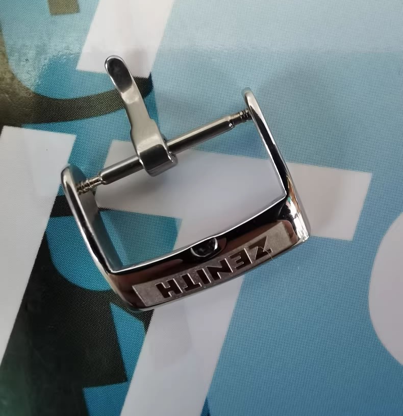 ZENITH pin buckle steel polished 16MM 18MM Brand New