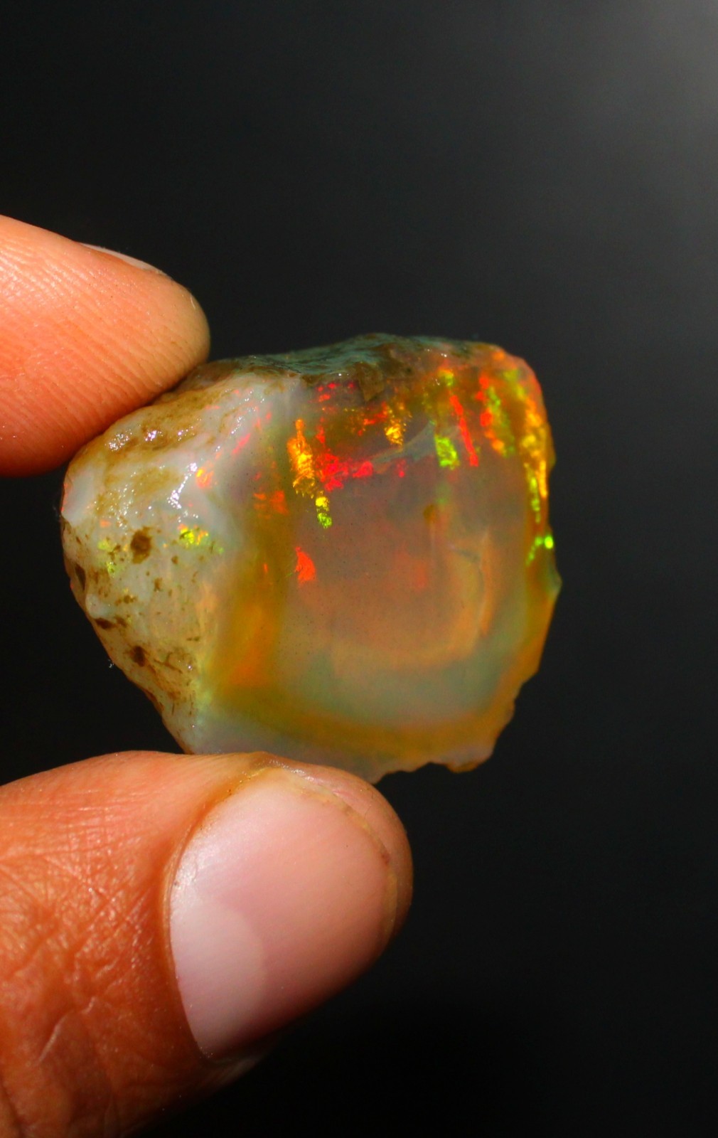 58.85 Ct Opal Rough, natural Opal raw, Multi Fire Ethiopian large opal crystal
