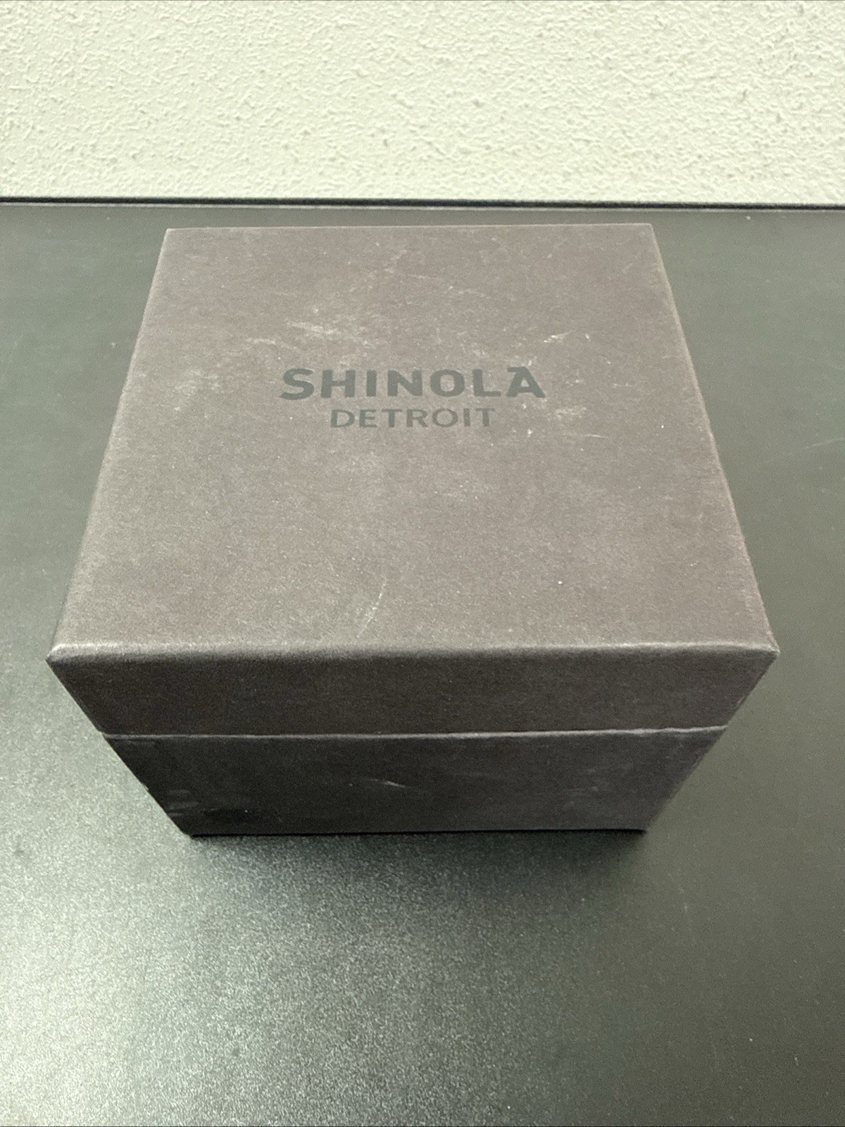 Shinola Argonite 1069 Detroit Quartz Black Dial Beige Canvas Strap NEEDS BATTERY