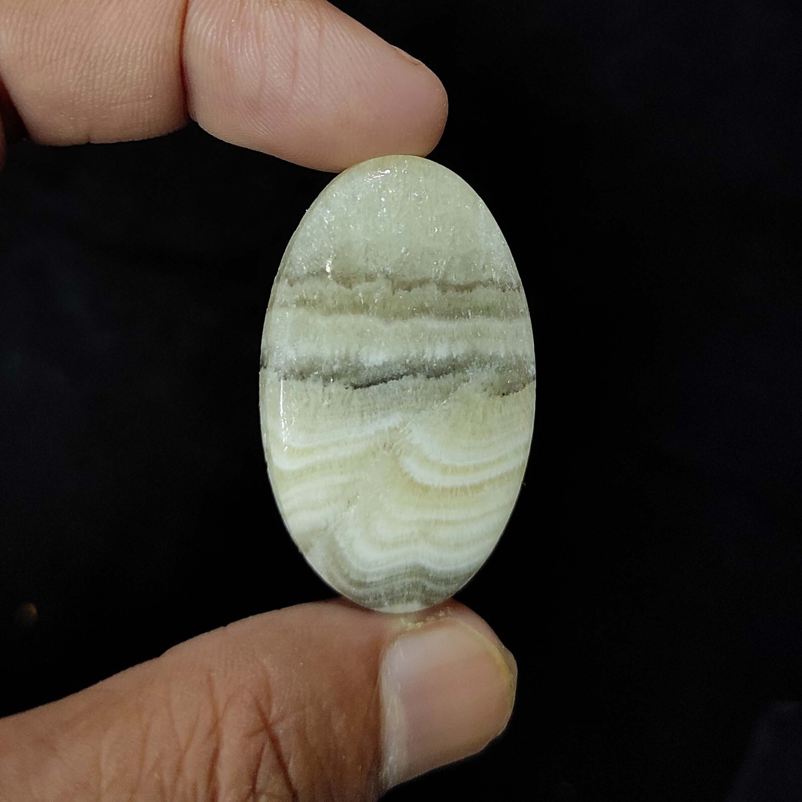 53.10 Cts Natural Indian Zebra Jasper Loose Gemstone OVAL Cabochon 41X25X5.5 MM