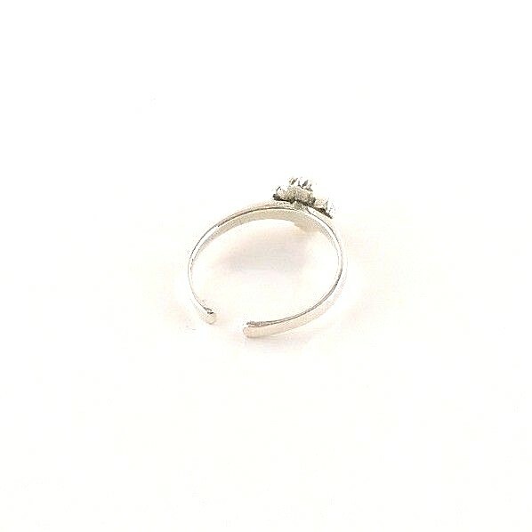 Size 4 Adjustable Sterling Silver Cross Toe – Midi Ring