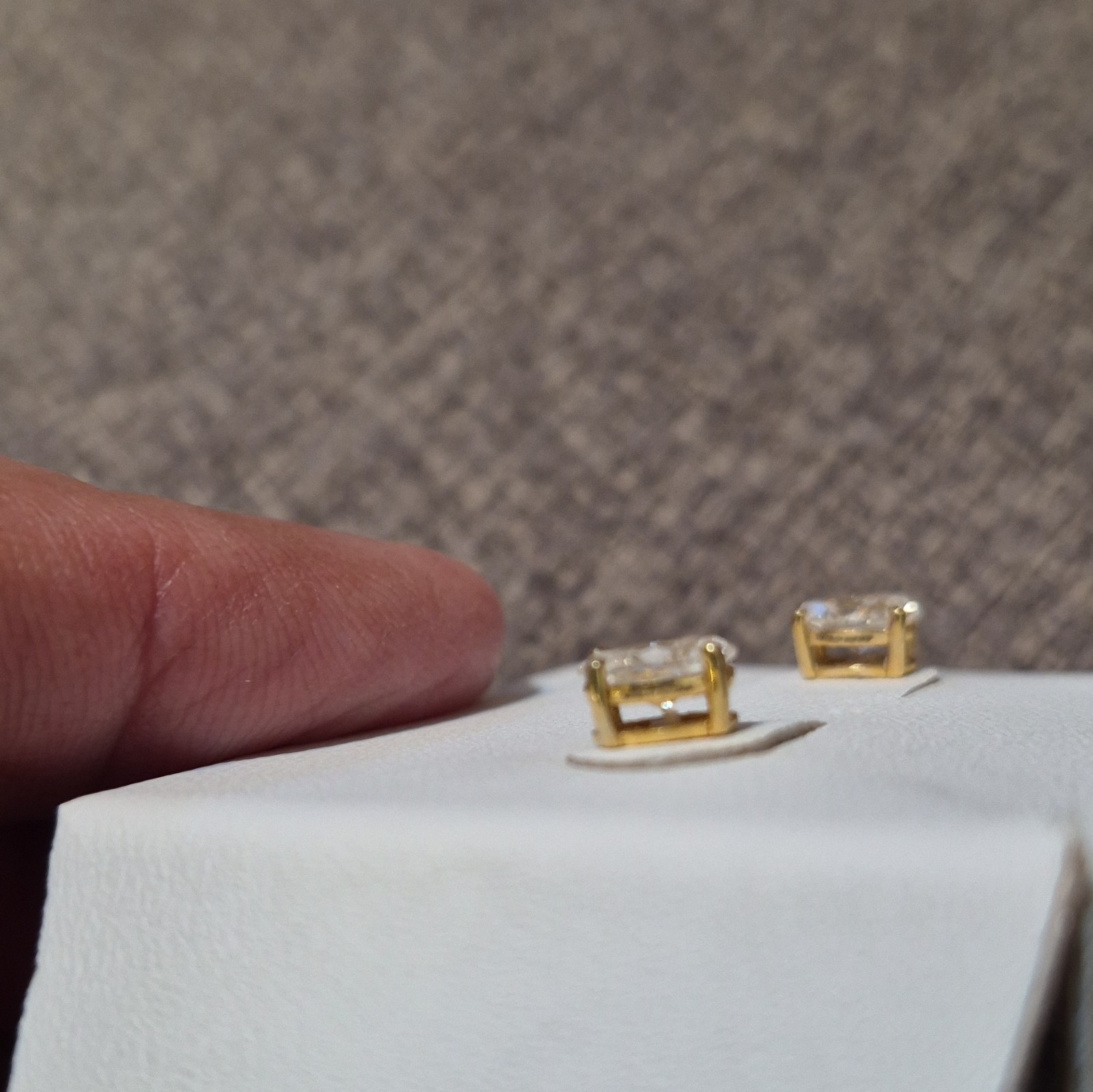 SGL Certified 10K Gold Oval Lab Created Diamond Earrings 1.05 CTW EF VVS-VS
