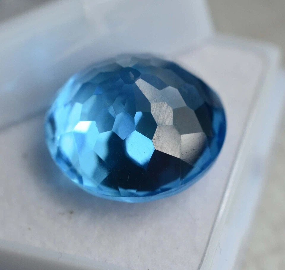 Natural 14 Ct+ Santa Maria Blue Aquamarine Round Cut Certified Loose Gemstone