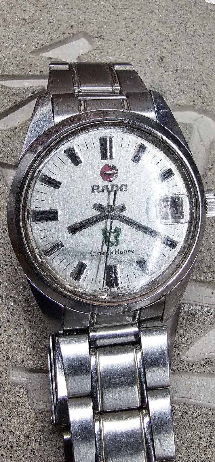 Vintage RADO Green Horse 11657-1 automatic watch Date swiss 1960s **Read**