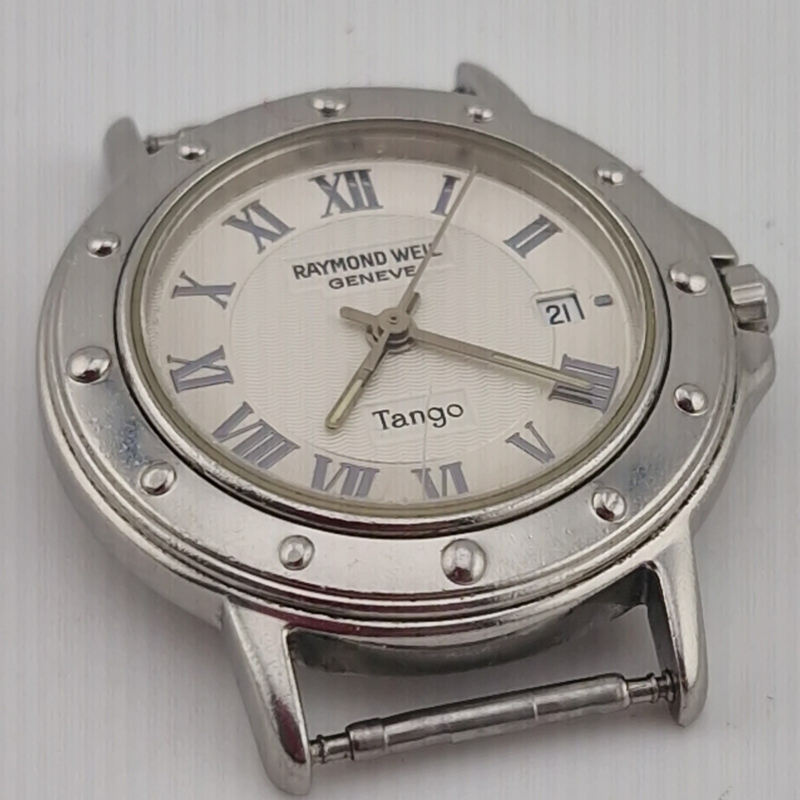 Raymond Weil Tango Watch Womens 28mm Stainless Steel Date Swiss 5360 New Battery