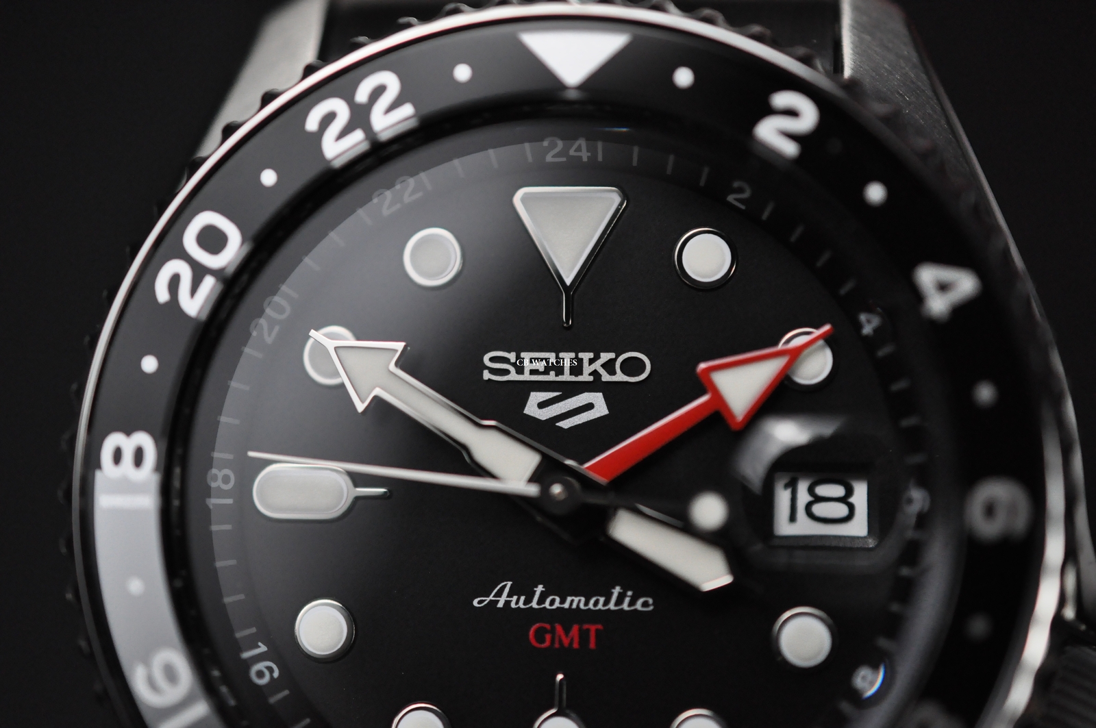 Seiko 5 Sports GMT SSK001 Black Dial Stainless Steel Automatic SSK001K1