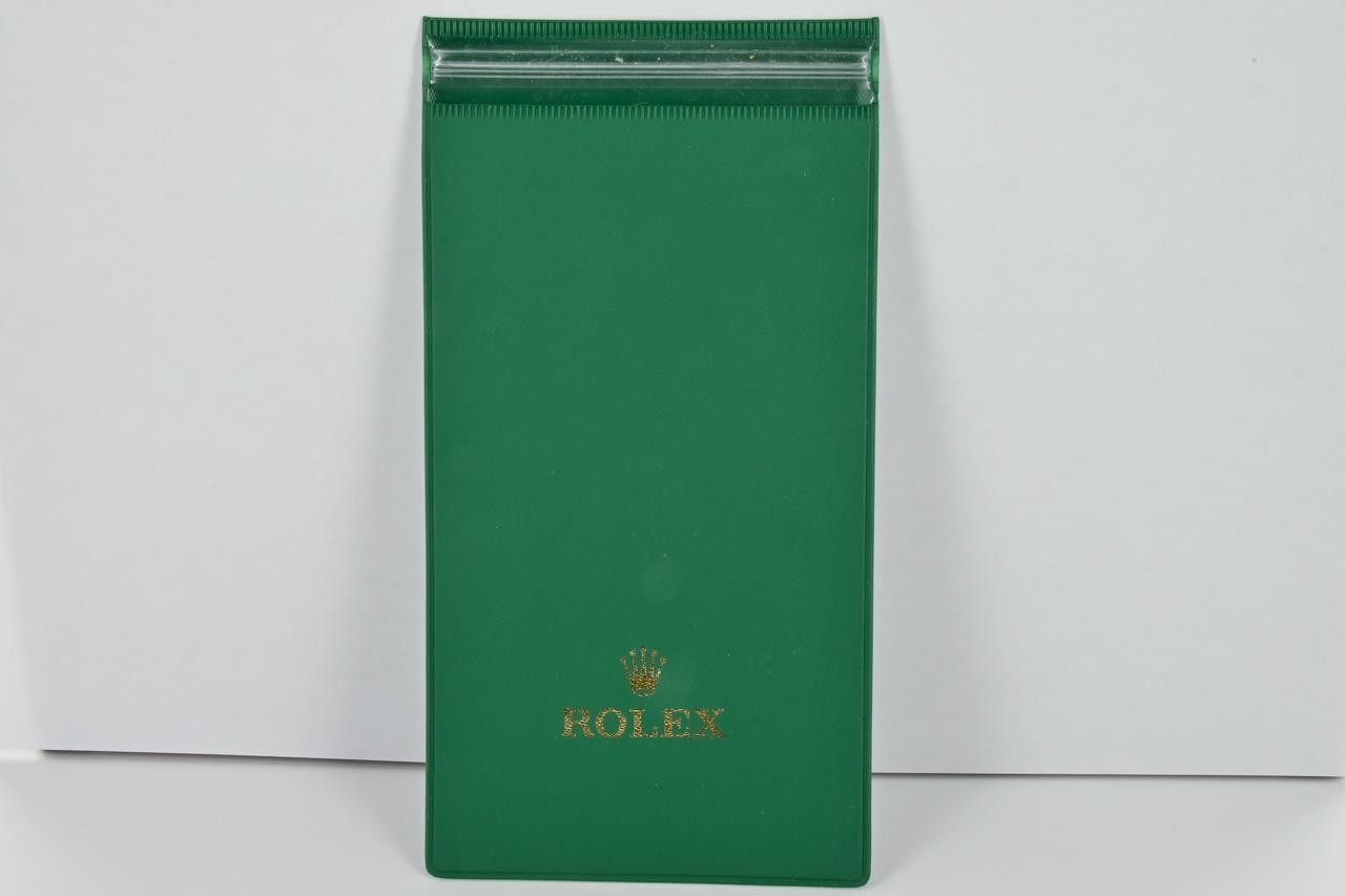 Genuine Rolex Vintage Green Plastic Service Pouch – Type 3