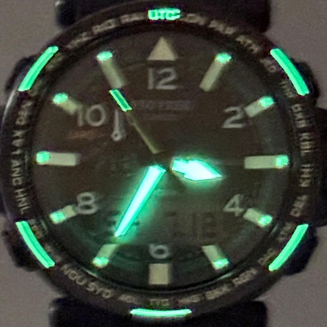 Excellent Condition PROTREK PRG 650YL Tough Solar Black Ana Digi Working
