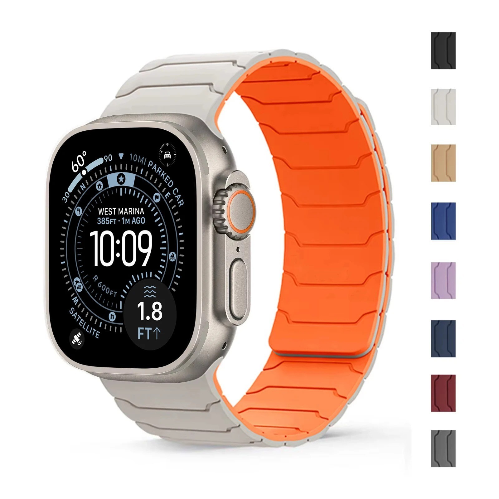 Magnetic Strap For iWatch Ultra 2 Series 10 9 8 7 SE 6 5 Silicone iWatch Band