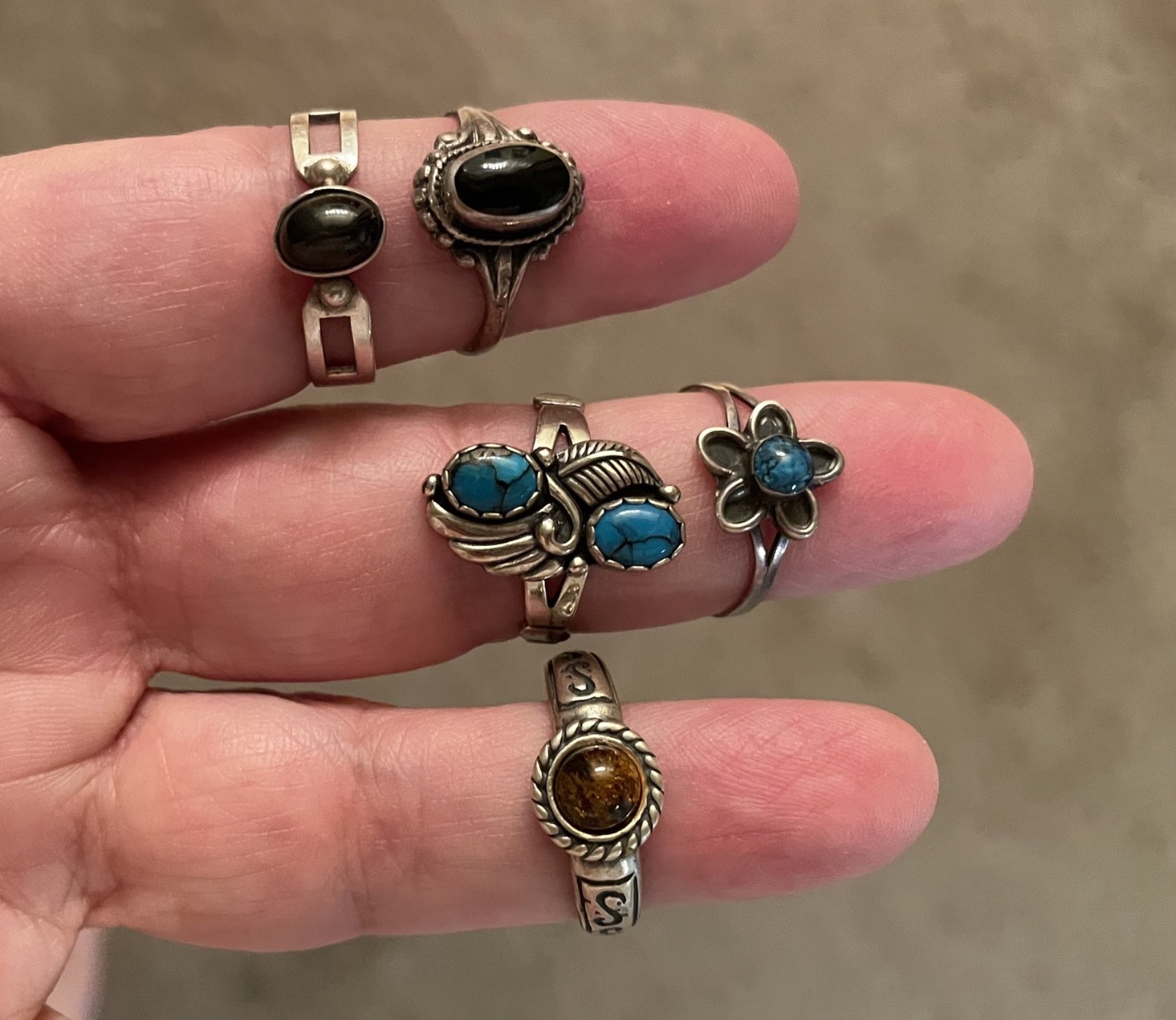 Vintage Sterling Silver 925 Jewelry Lot with Marcasite, Excellent Condition