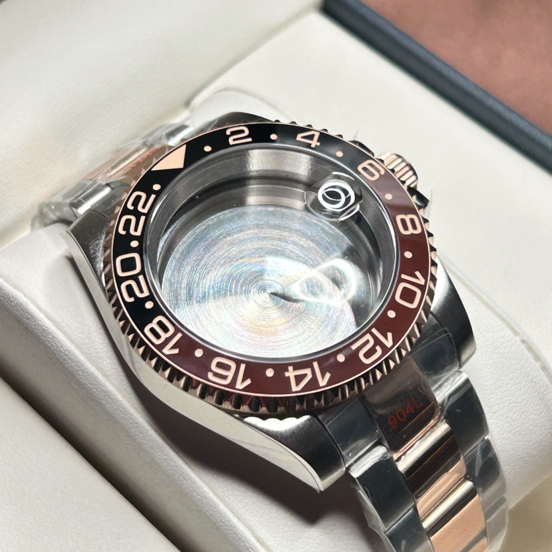 200M Waterproof Rose Dive 24 Hour 40mm Watch Mod Case for NH35 NH34 Sapphire Mod
