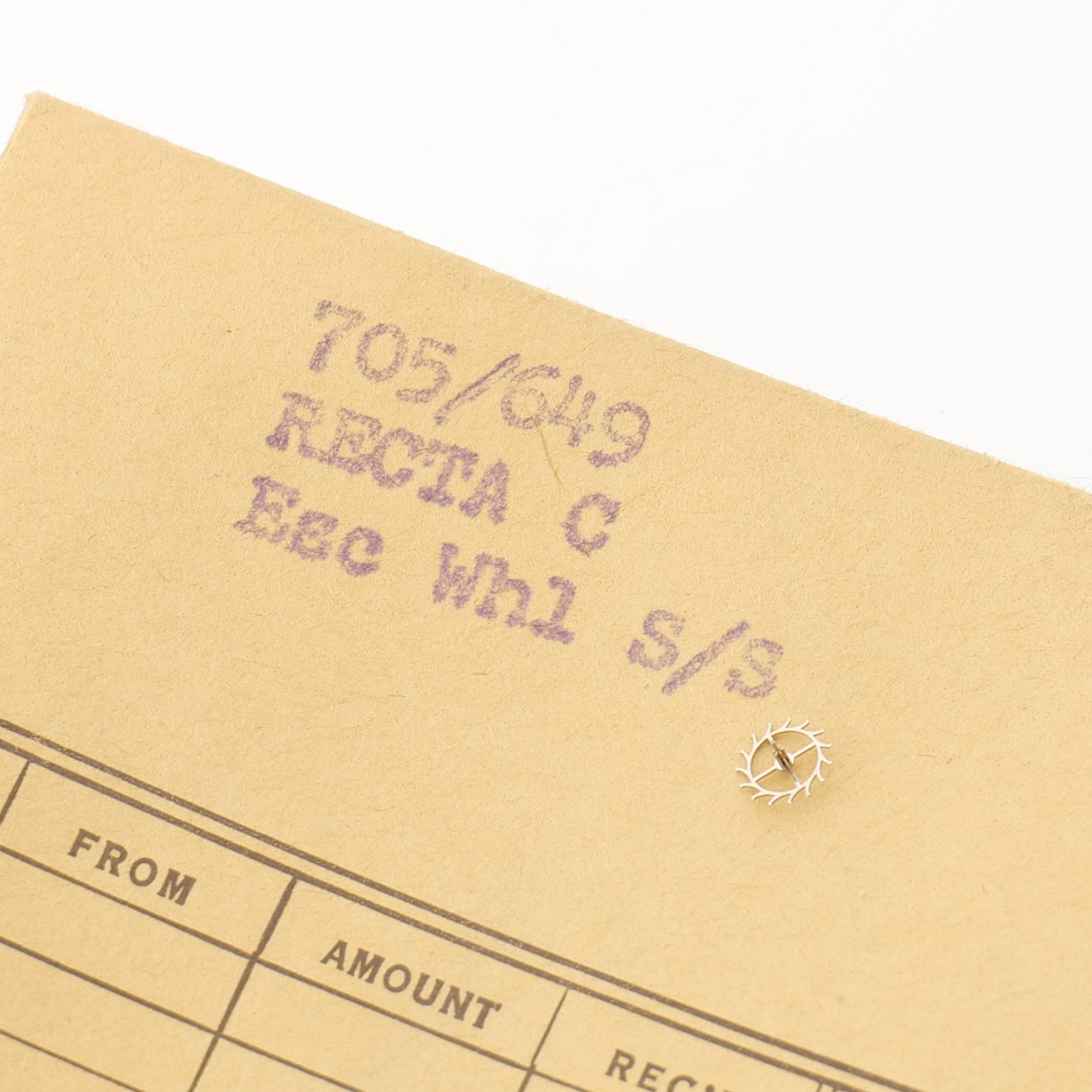 RECTA C Escape Wheel Watch Part New Old Stock Bestfit 705/649