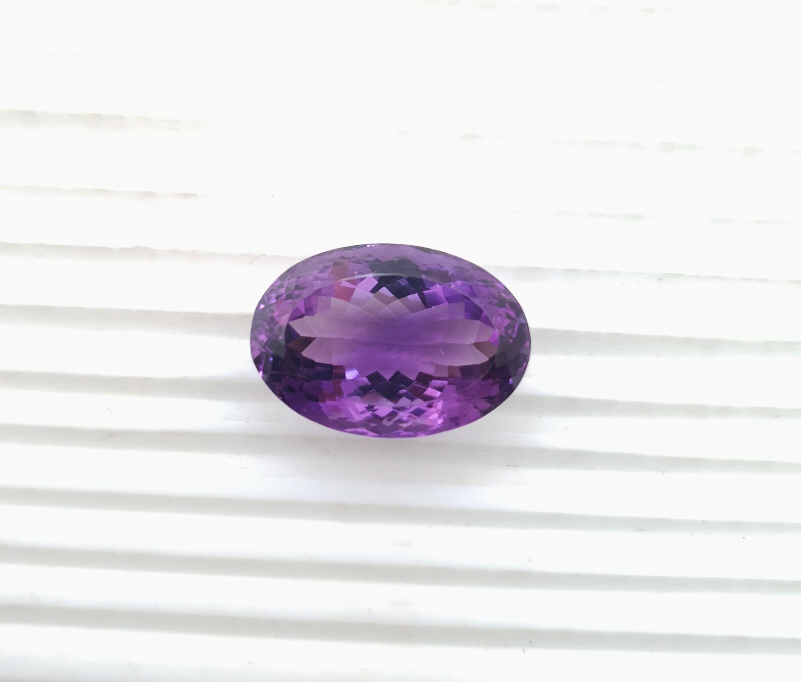 30 CT Natural Amethyst Oval Cut Loose Gemstone 16.40×23 MM ~GTL Certified