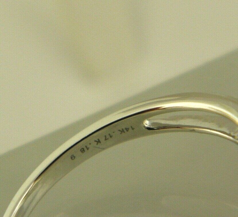 14k Solid White Gold Black & White Diamond Wrap Dainty Flowers Ring