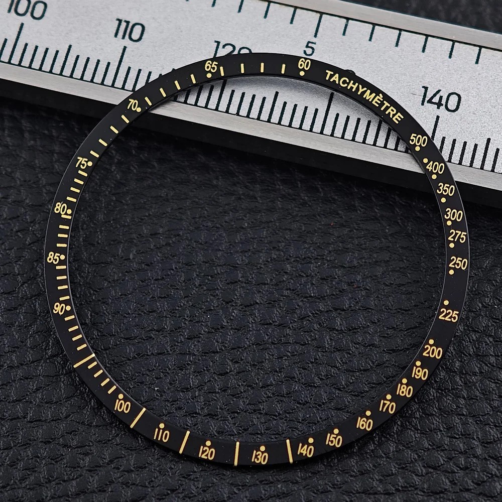 38.5mm Watch Bezel Insert Flat Aluminum VK63 Case Replacement Parts Accessories