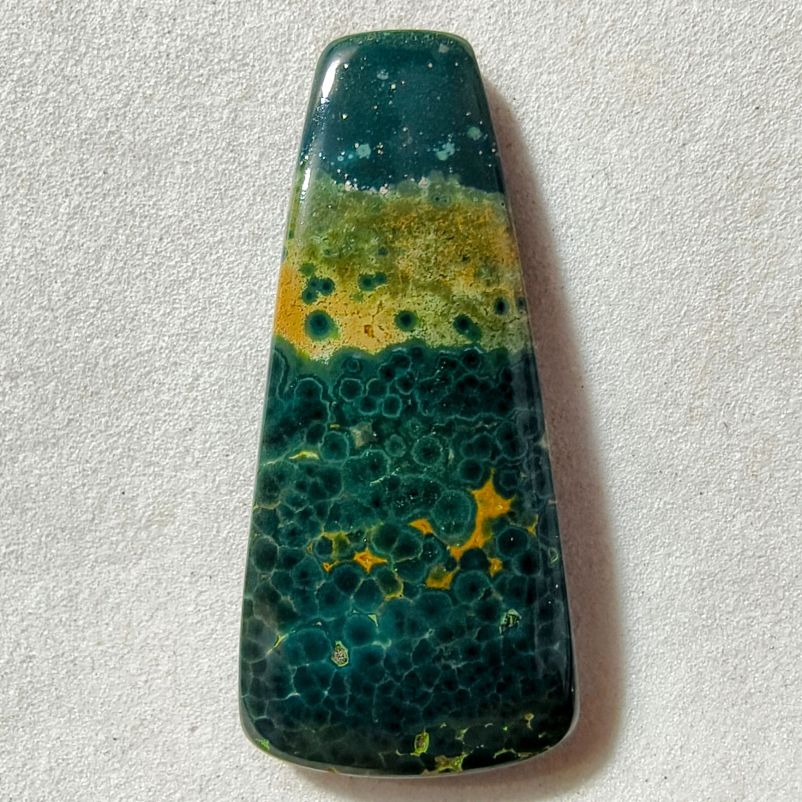 25 Cts Natural Ocean Jasper Cabochon Gemstone For Jewelry 36.1×16.9×4.9 MM