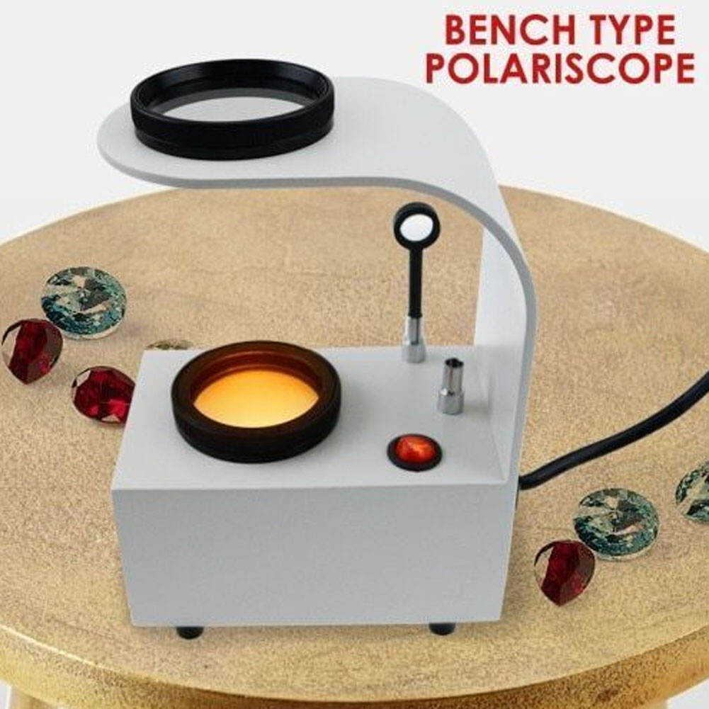 Desktop Polariscope Built-in LED Gemstone Jeweller Tester Tool