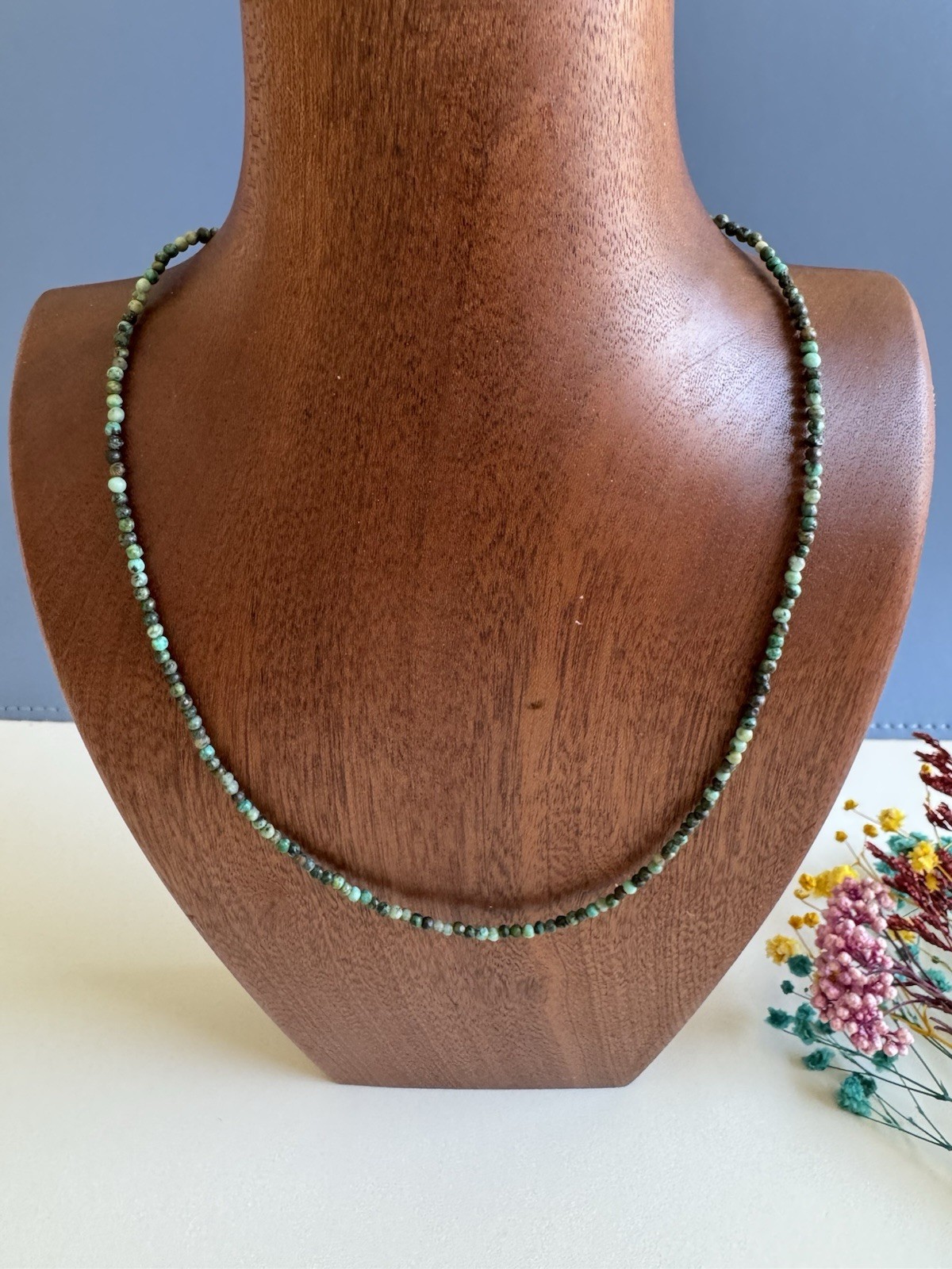 2.5mm Natural Azurite Necklace