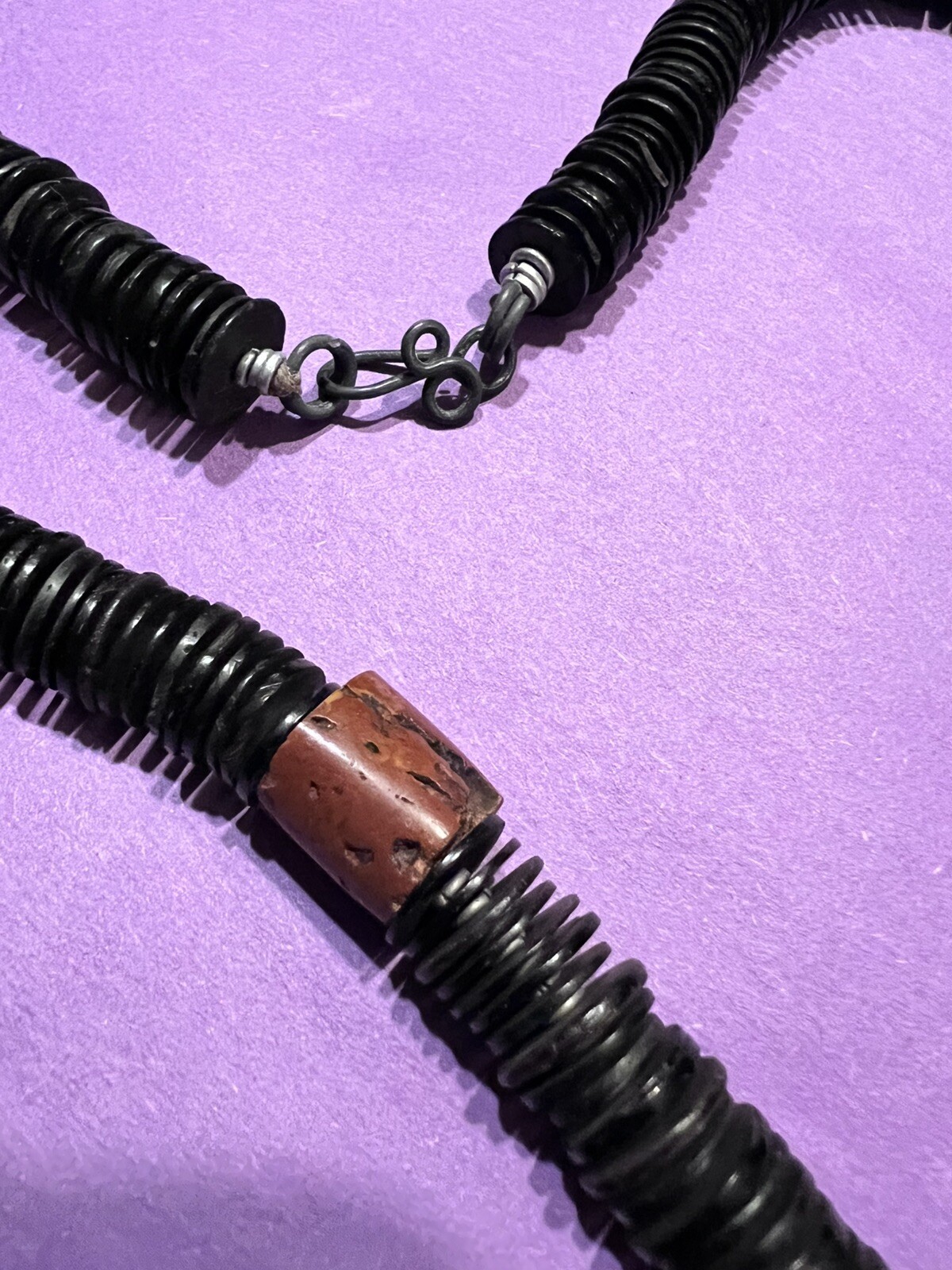African Natural Coral Amber Taguemont Beads Ashanti Bone Necklace & Earrings