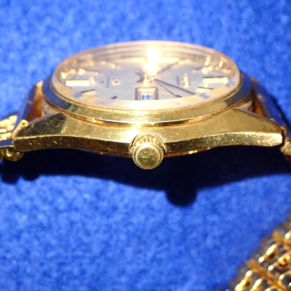 SEIKO Vintage 1973 JDM Load Matic 25J 5606-7010 Day Date KANJI Sunray Dial 37mm