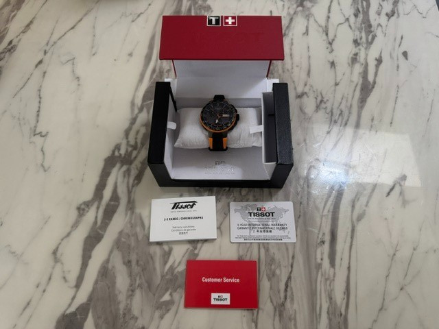 Tissot T-Race Cycling T111.417.37.441.04 Chrono Orange Strap Men’s Watch