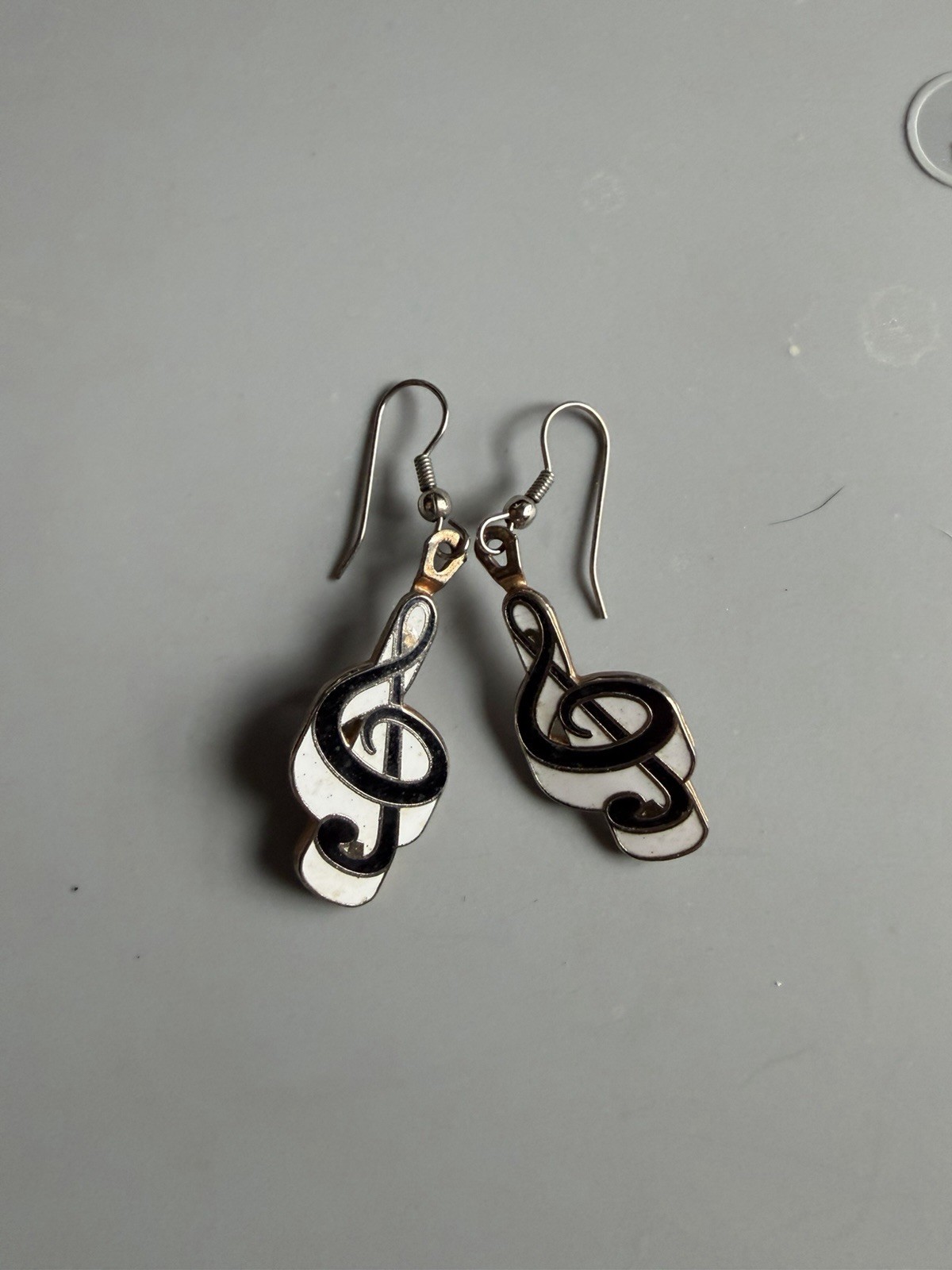 Future Primitive Treble Clef Music Note Dangle Earrings