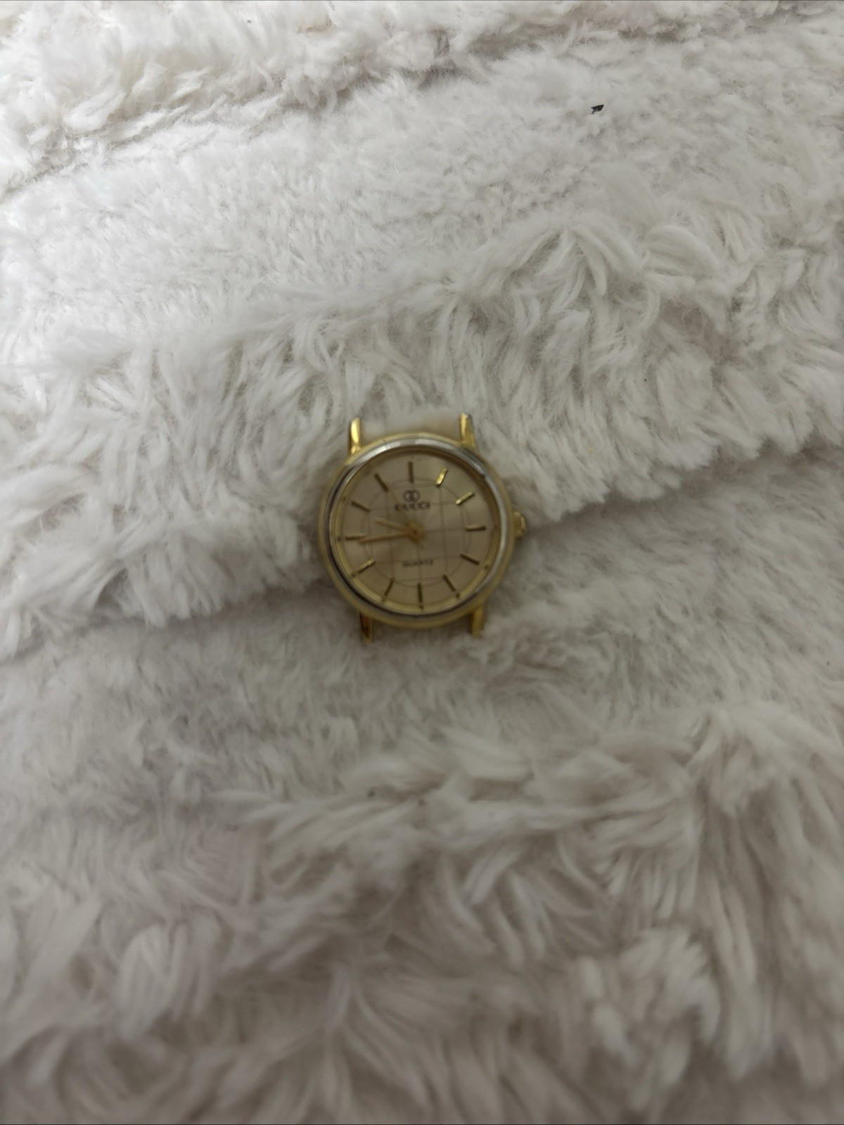 Gucci Gold Quartz Metal Wristwatch Watch Head Non-Numeric Dial Marks For Parts