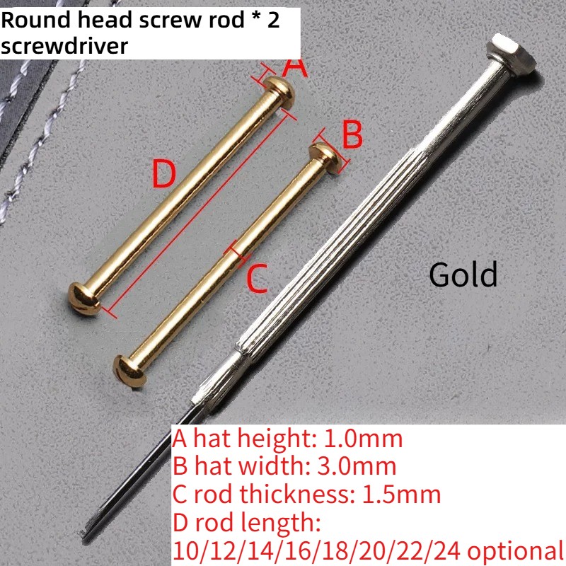 Strap Screw Rod Notch Strap Connection Rod Stainless Steel Watch Strap Rod