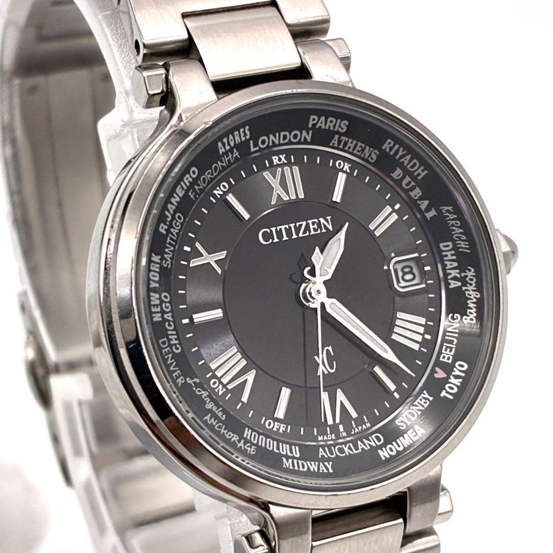 Citizen xC Happy Flight Radio Solar Watch Black Dial World Time