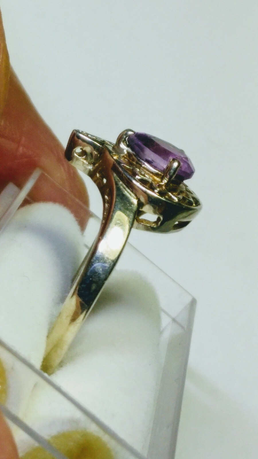 LOVELY NATURAL AMETHYST IN.925 STERLING SILVER DESIGNER RING IN SIZE 9.0-9.25!