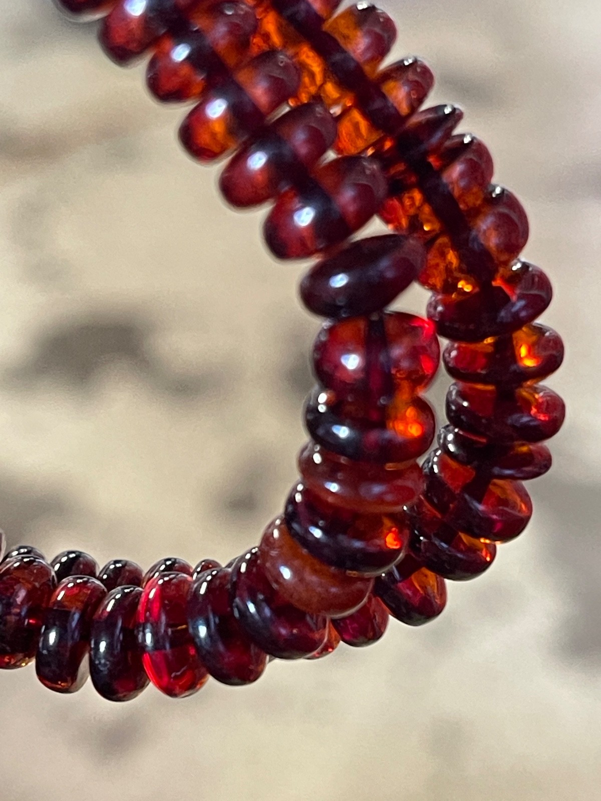 Blood Amber Bracelet Abacus Shape Natural Amber stretchy Bracelet