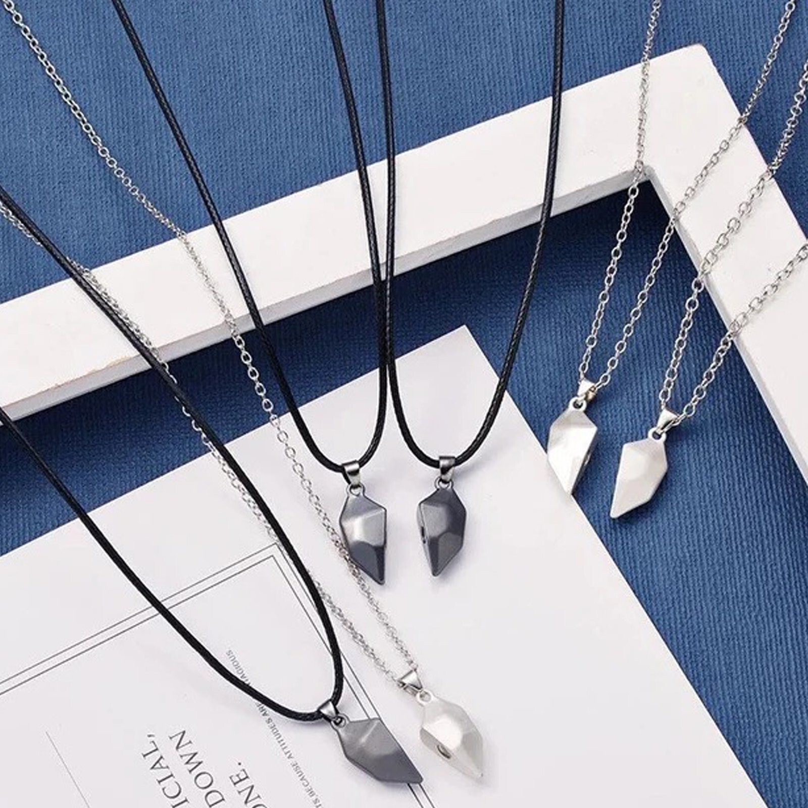 Heart Magnet Necklace Set for Couples – Ideal Gift for Boyfriend, Girlfriend, Sp