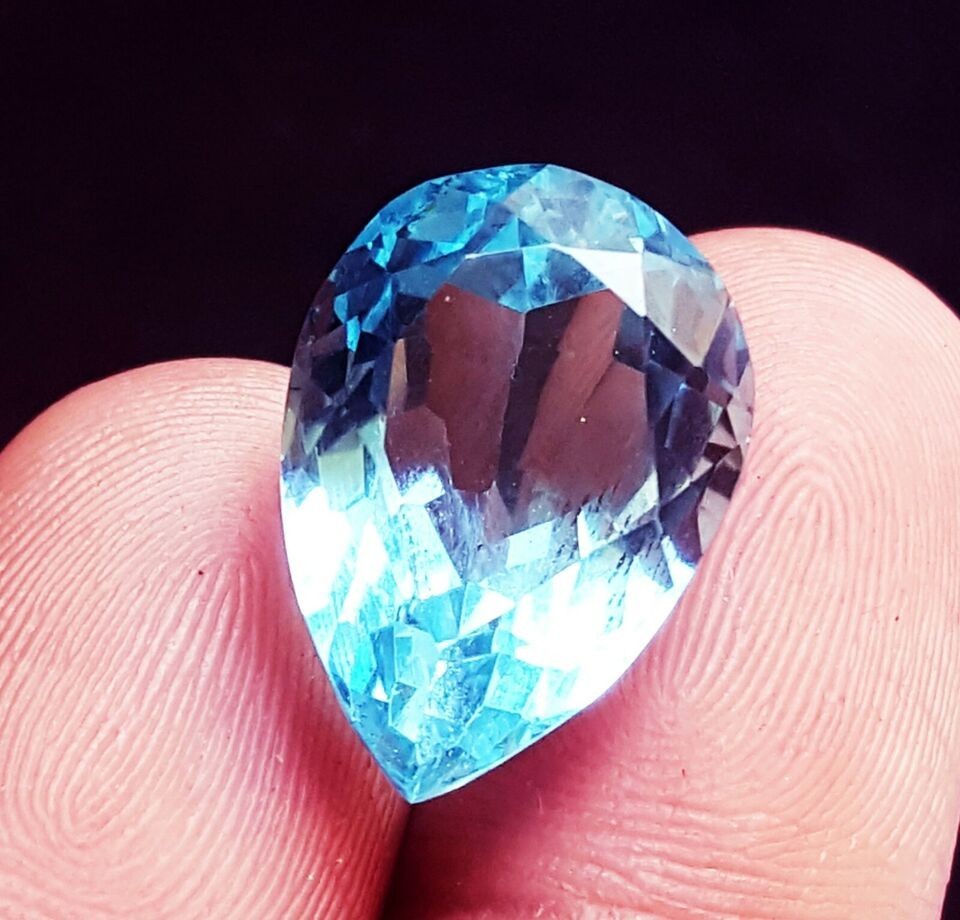 Aquamarine 10 to 12 Ct Pear Shape Loose Gemstone Single With Certificate