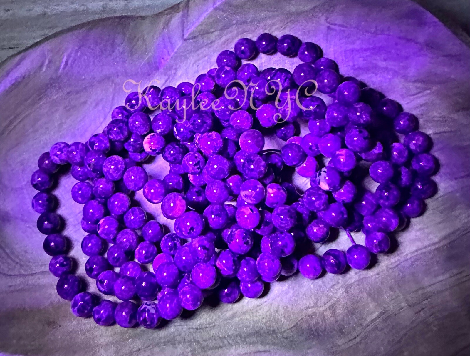 Wholesale 6 Pcs Natural Yooperlite Bracelet 8mm 7.5” Healing Energy Crystal