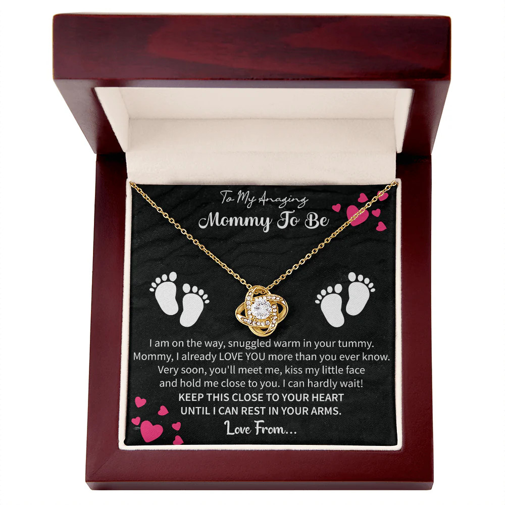 Mommy-to-Be Love Knot Necklace – MD103