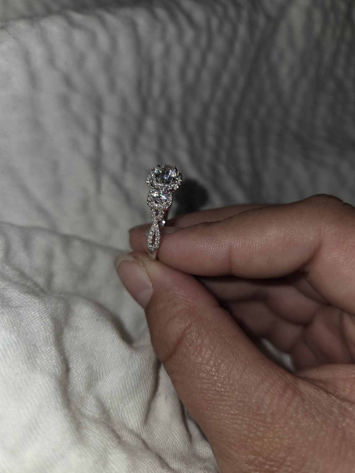 14K Yellow Gold Leo First Light Diamond Halo Ring 1.00 CTW Size 7 GSI