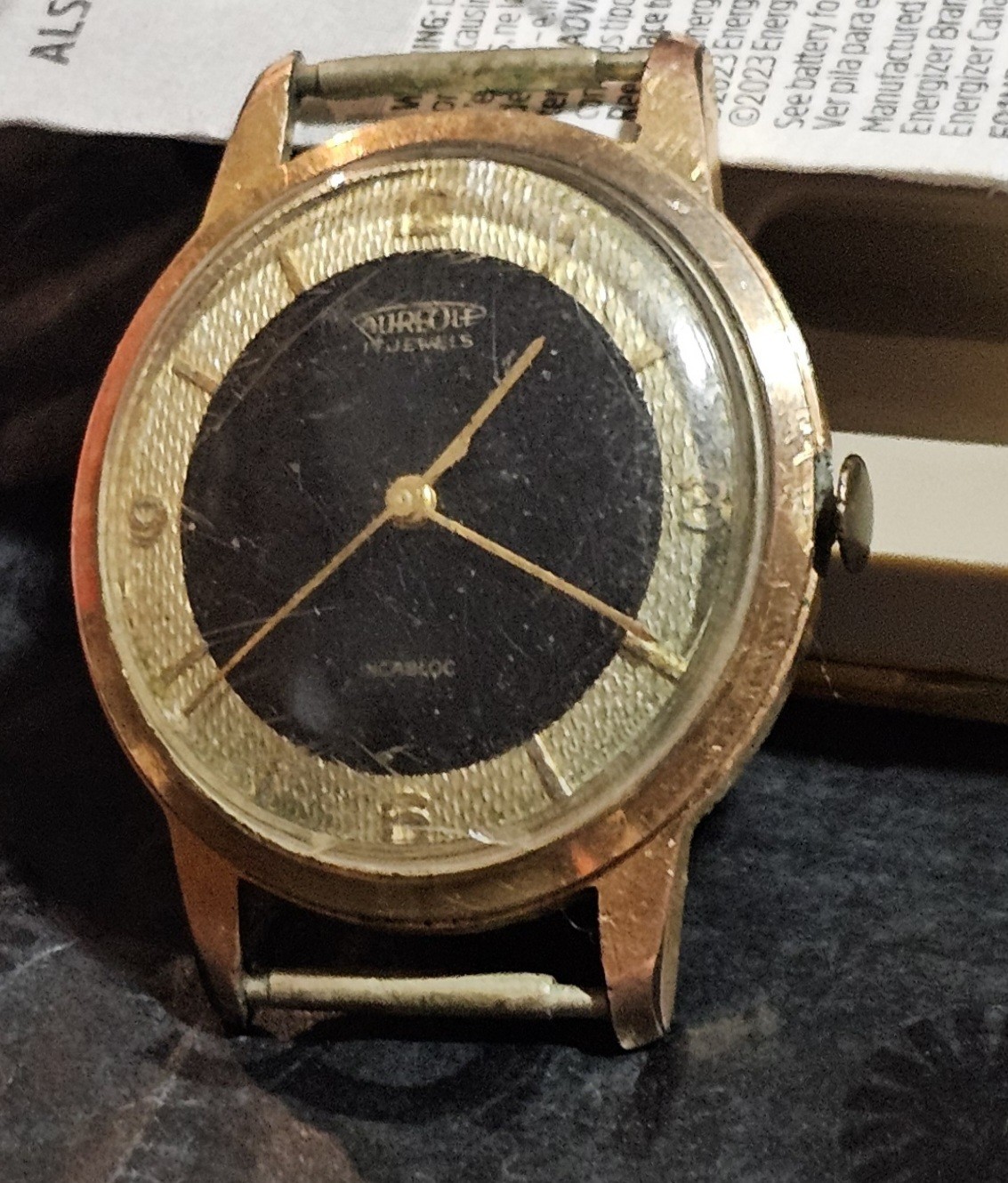 Aureole Swiss Watch 17 Jewels Mens Watch 10k GF Winder Runing