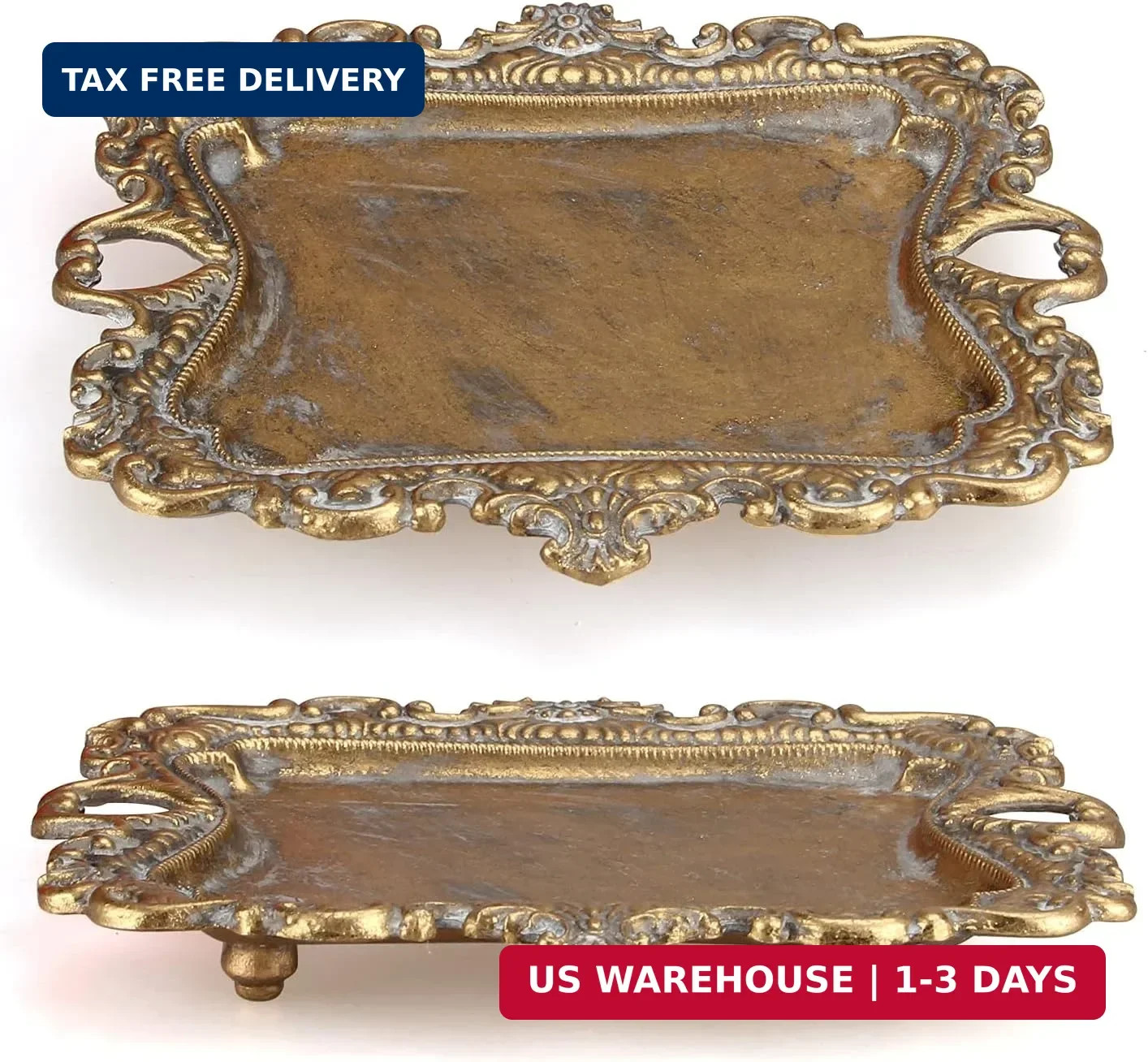 Vintage Decor for Home Bathroom Accessories Small Jewelry Tray Antique Ring Dish