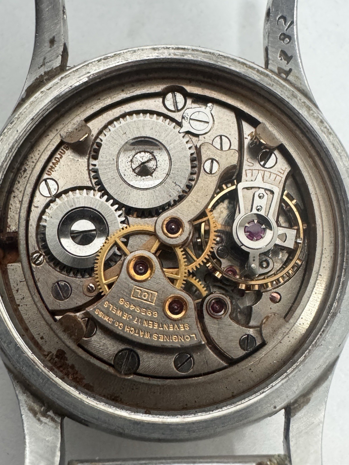 Vintage 1945 Longines WWII Military watch 24 hour dial Caliber 10L 33mm