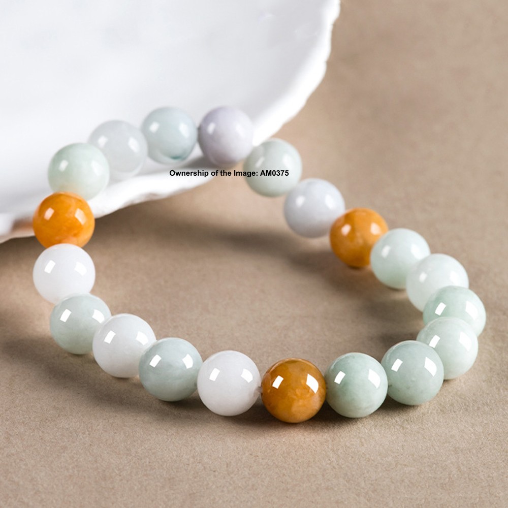 Natural Grade A Jade 10mm Bead Stretch Bracelet Women’s Bracelet 14-16cm